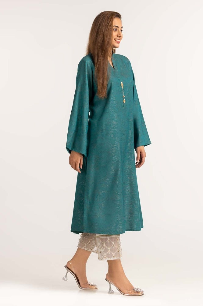 Dyed Jacquard Embellished Shirt GLW-23-48