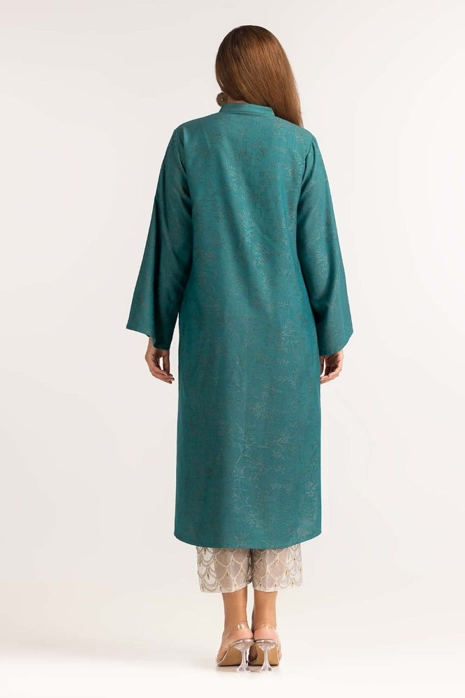 Dyed Jacquard Embellished Shirt GLW-23-48
