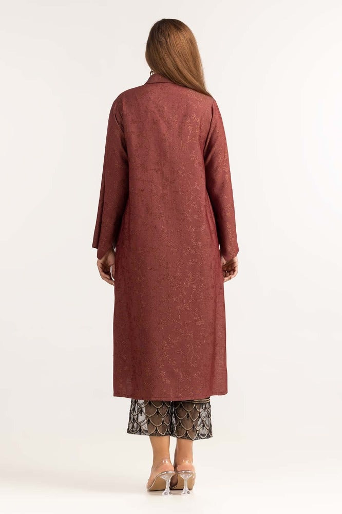 Dyed Jacquard Embellished Shirt GLW-23-51