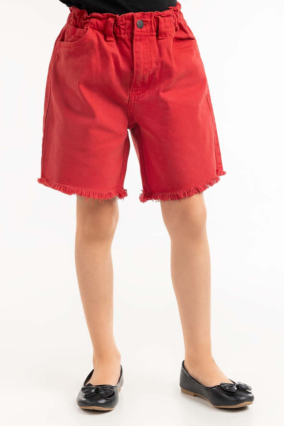 Toddler Girl Goji Berry Basic Non Denim Shorts TGNB-2210042-C
