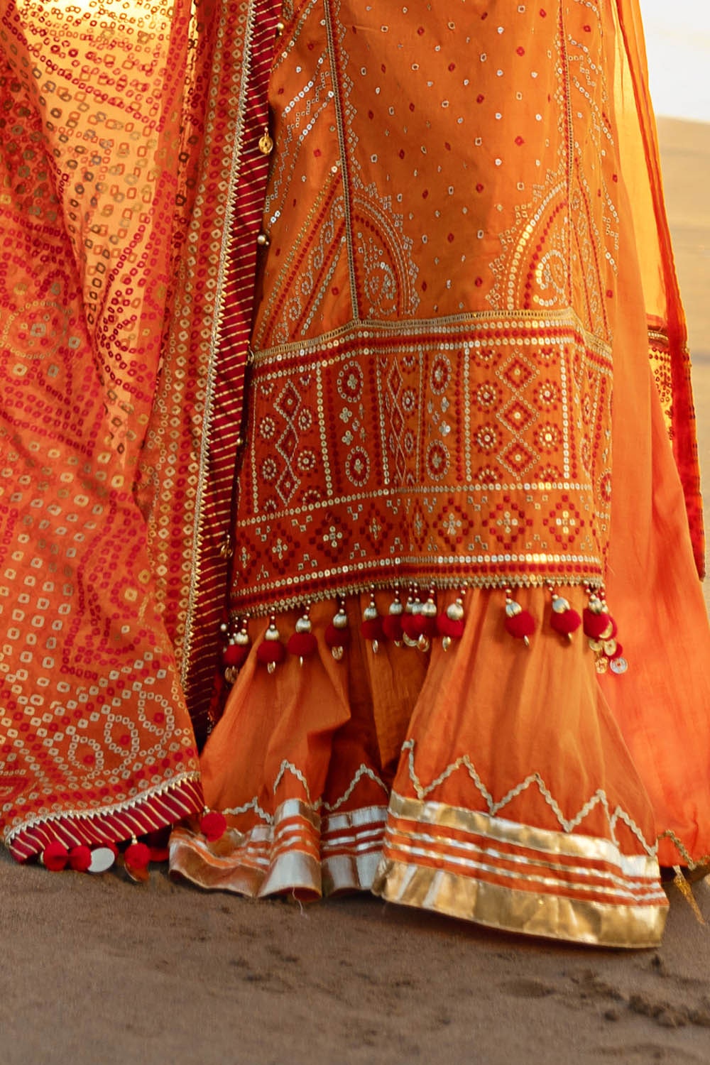 3 Piece Unstitched Embroidered Lawn Suit with Gold Lacquer Embroidered Printed Chiffon Dupatta BM-52020