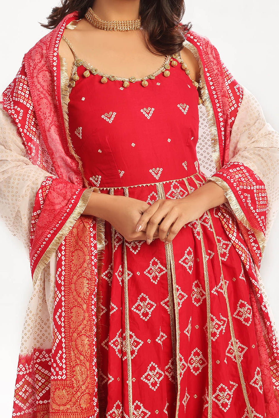 3 Piece Unstitched Zari Embroidered Lawn Suit with Gold Lacquer Printed Lawn Dupatta