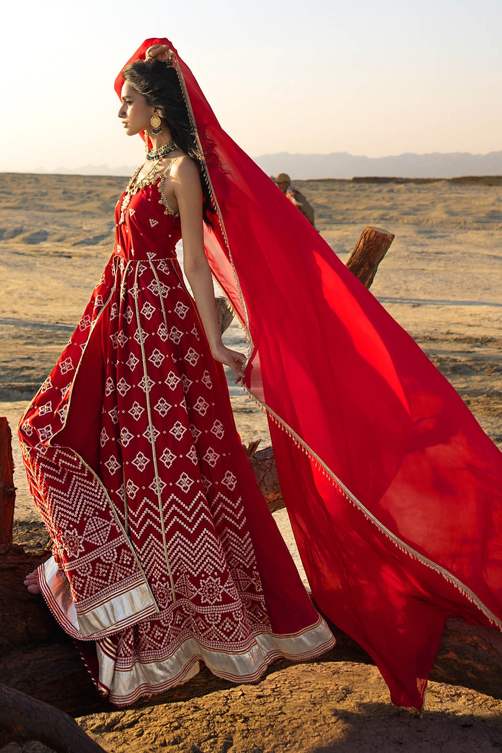 3 Piece Unstitched Zari Embroidered Lawn Suit with Gold Lacquer Printed Lawn Dupatta  CL-52442