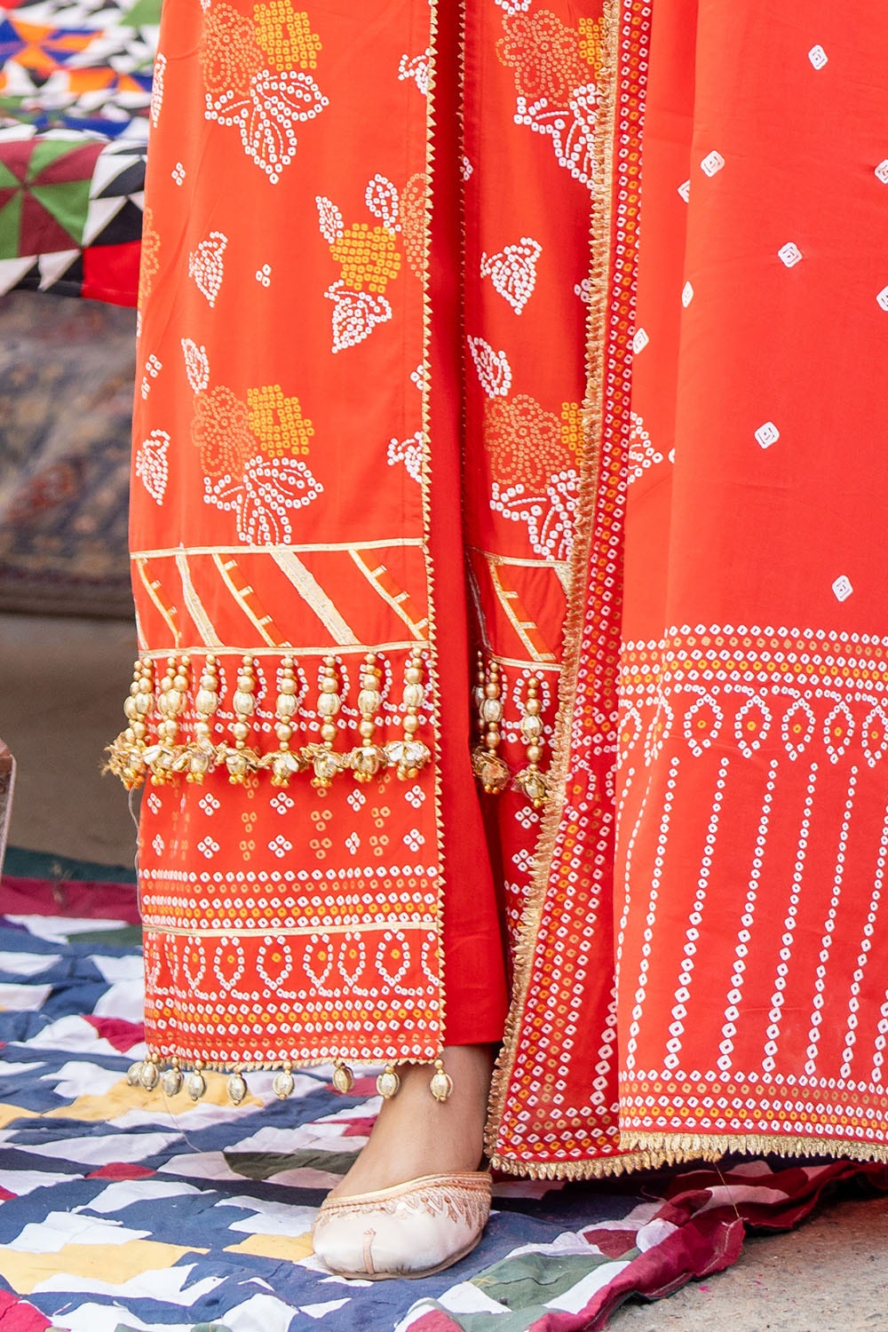 3 Piece Unstitched Gold Lacquer Printed Lawn Suit CL-52177 B