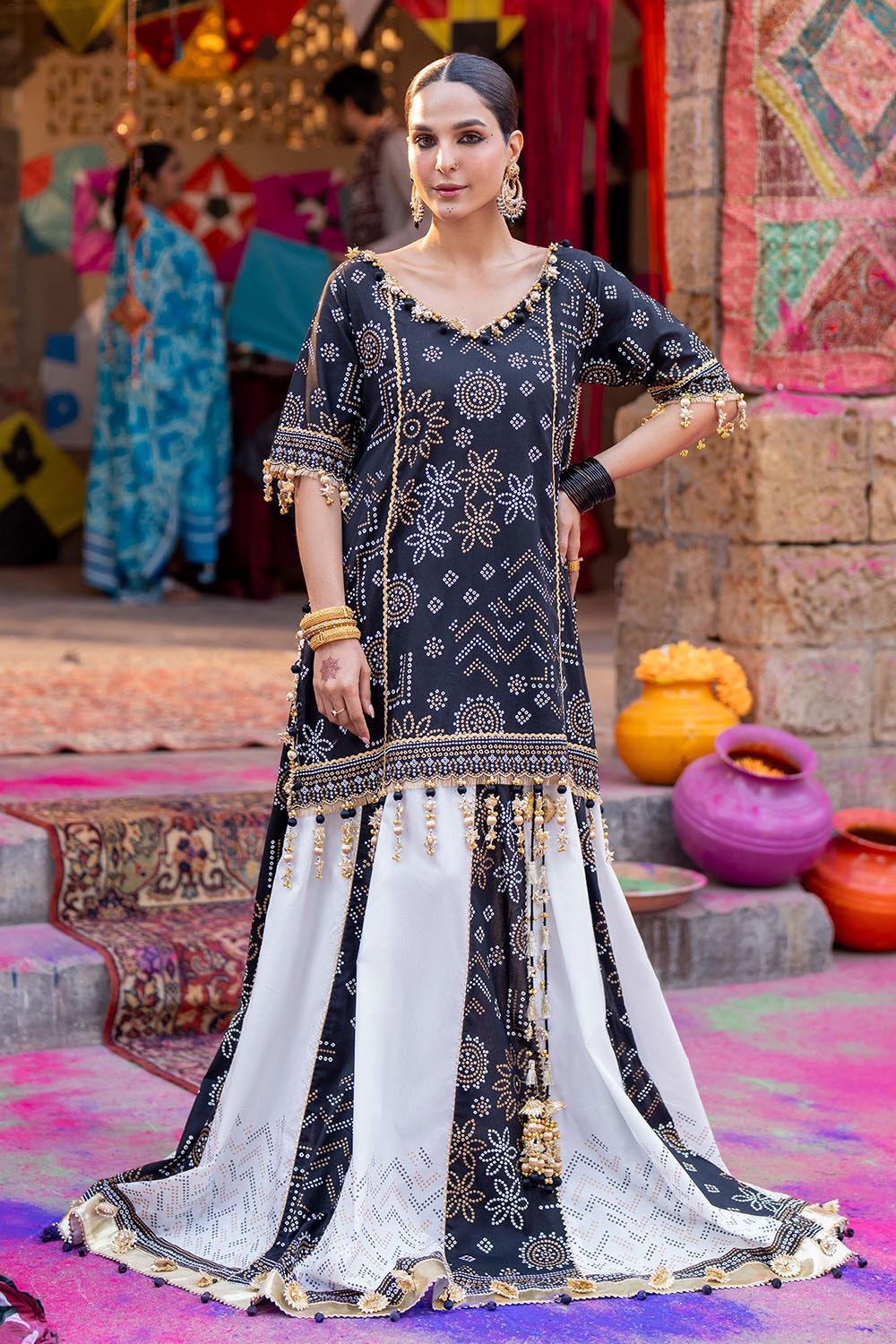 2 Piece Unstitched Gold Lacquer Printed Lawn Suit
