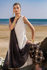 3 Piece Unstitched Embroidered Jacquard Suit with Gold Printed Lawn Dupatta MJ-42052