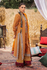 3 Piece Unstitched Embroidered Gold Printed Lawn Suit CL-52640