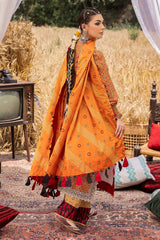 3 Piece Unstitched Embroidered Gold Printed Lawn Suit CL-52640