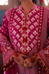 3 Piece Unstitched Gold Printed Lawn Suit CL-52401 A