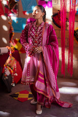 3 Piece Unstitched Gold Printed Lawn Suit CL-52401 A