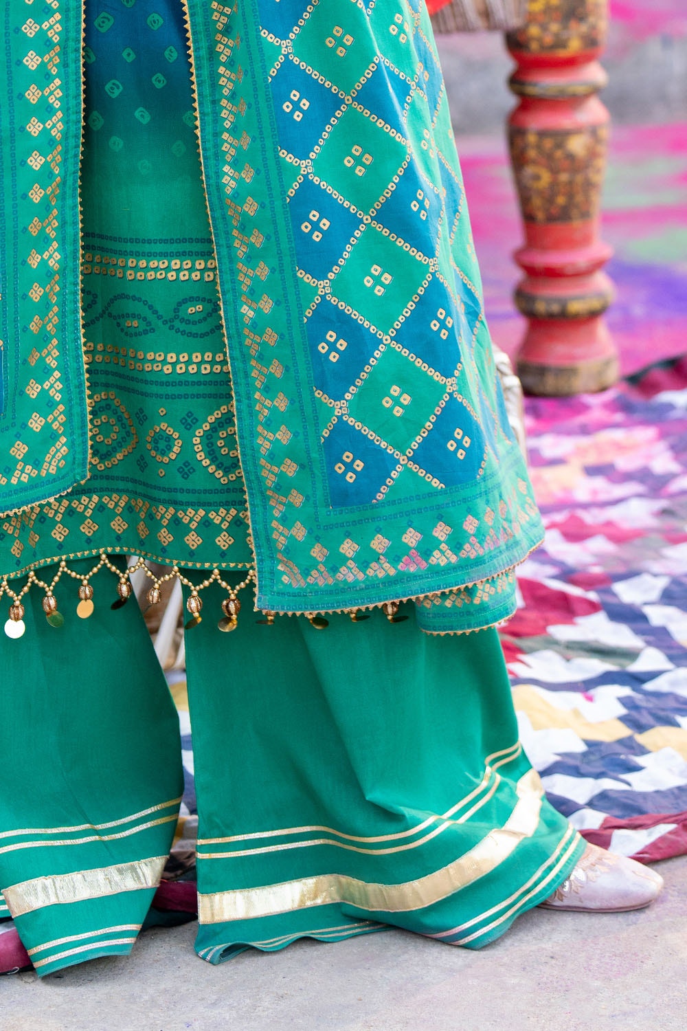 3 Piece Unstitched Gold Printed Lawn Suit