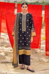 3 Piece Unstitched Gold Printed Lawn Suit CL-52120-A