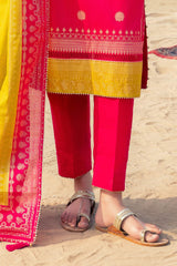 3 Piece Unstitched Gold Printed Lawn Suit CL-52120-B