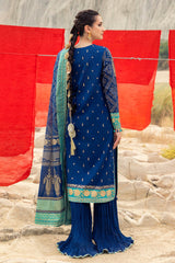 3 Piece Unstitched Gold Printed Lawn Suit CL-52124-B