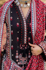 3 Piece Unstitched Embroidered Gold Printed Lawn Suit CL-52636