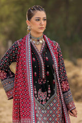 3 Piece Unstitched Embroidered Gold Printed Lawn Suit CL-52636