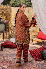 2 Piece Unstitched Gold Printed Lawn Suit TL-52144