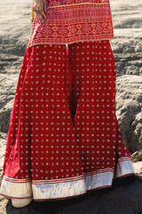 2 Piece Unstitched Embroidered Gold Printed Lawn suit TL-52031