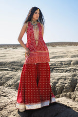 2 Piece Unstitched Embroidered Gold Printed Lawn suit TL-52031