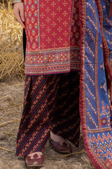 3 Piece Unstitched Gold Printed Lawn Suit CL-52630