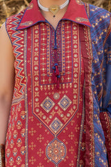 3 Piece Unstitched Gold Printed Lawn Suit CL-52630