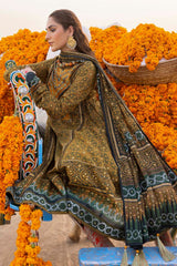 3 Piece Unstitched Gold Printed Lawn Suit CL-52631
