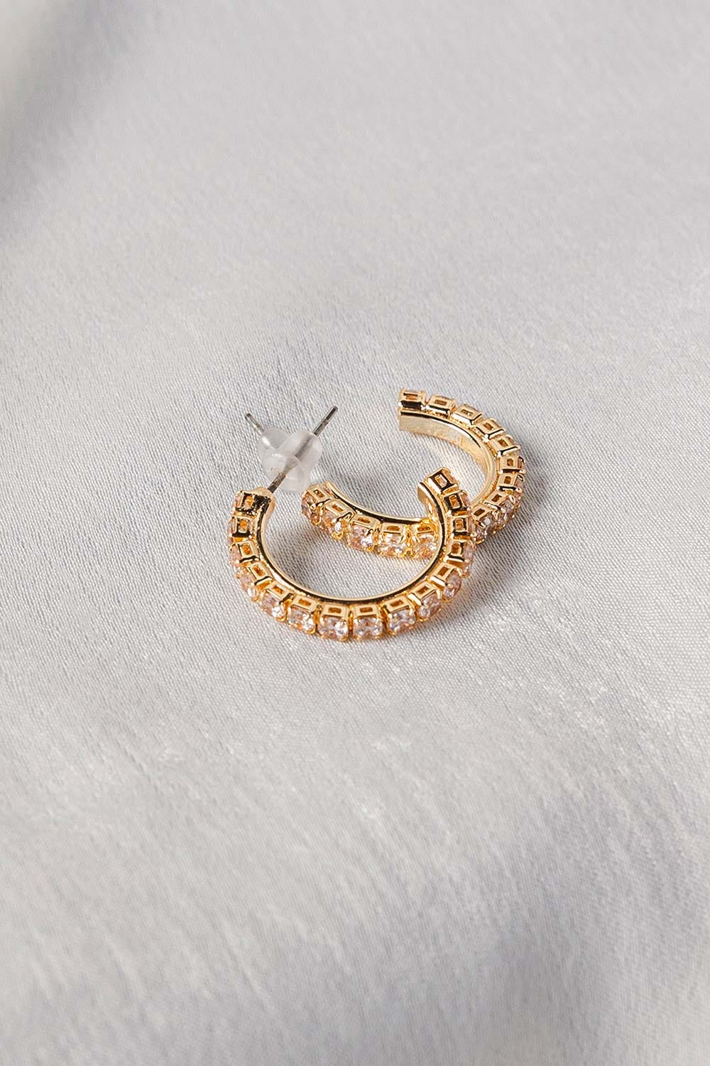Gold C Hoop Mini Earings