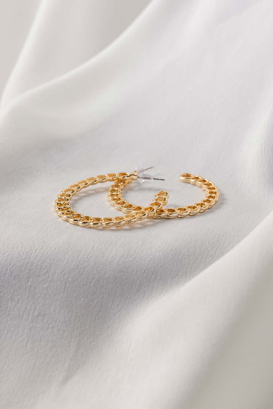 Golden C Hoop Earrings