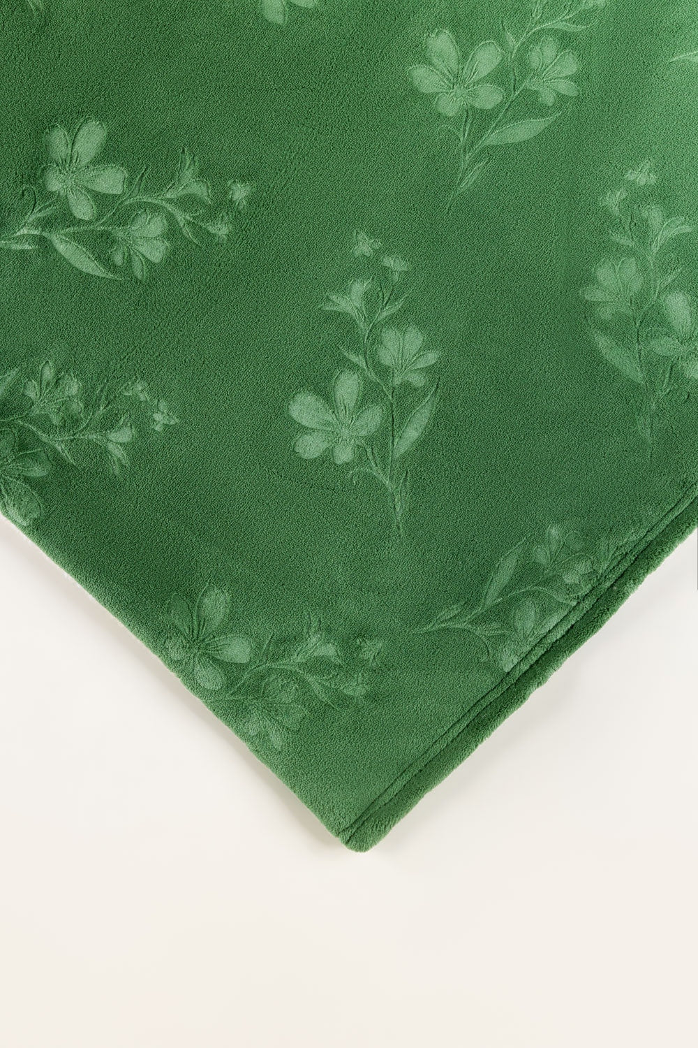 AW24-Green Double Ply Fleece Throw