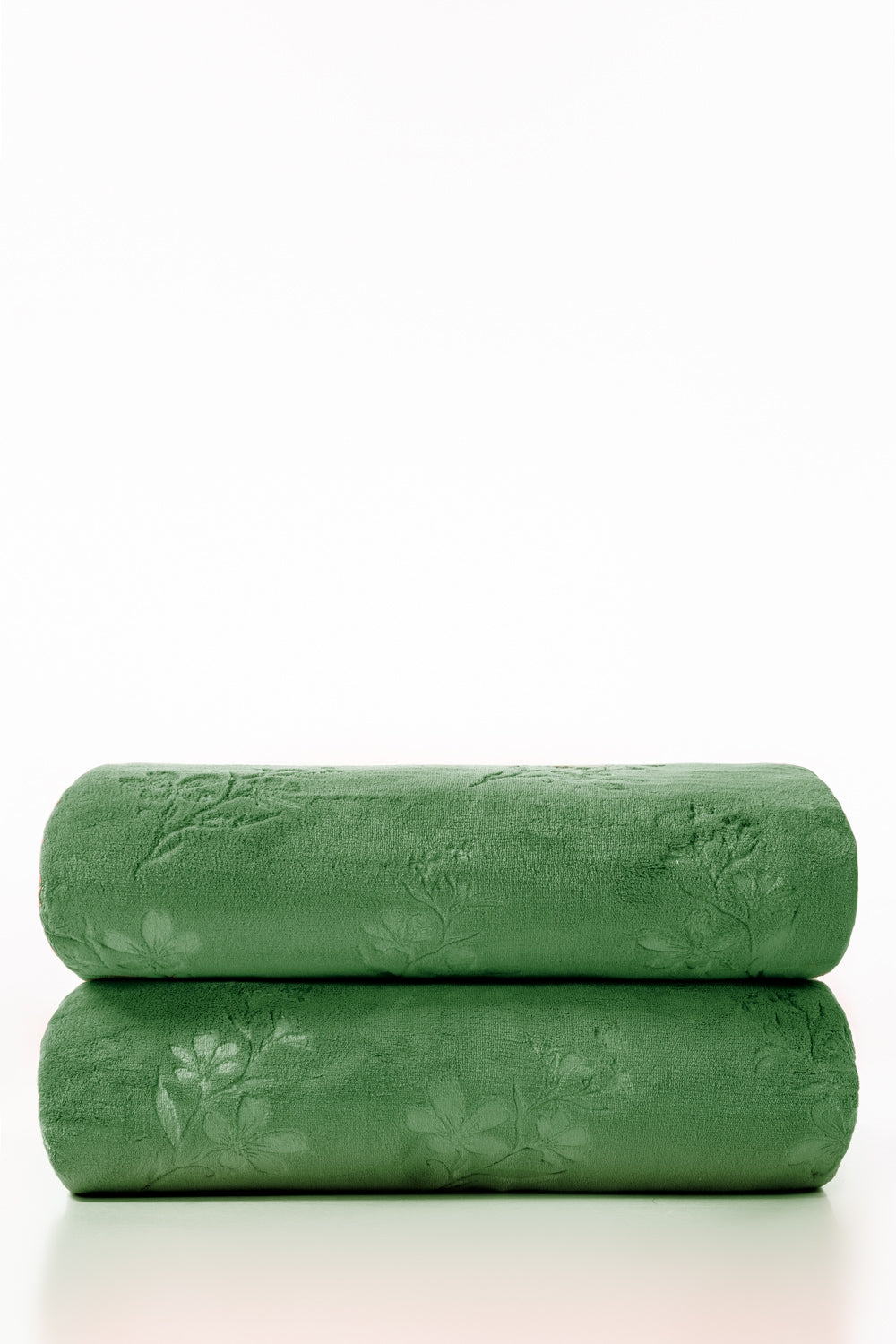 AW24-Green Double Ply Fleece Throw