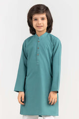 Green Basic Kids Kurta KR-KPLN22-005
