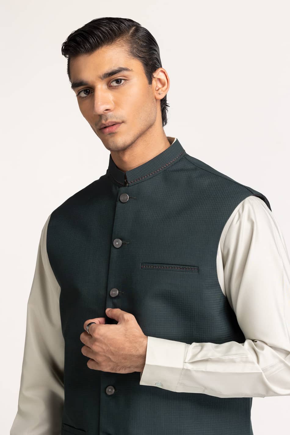Green Basic Waistcoat WC-PD24-010