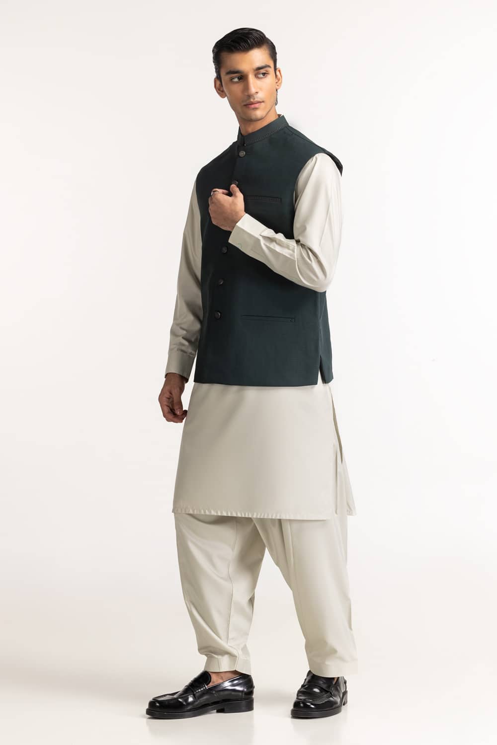 Green Basic Waistcoat WC-PD24-010