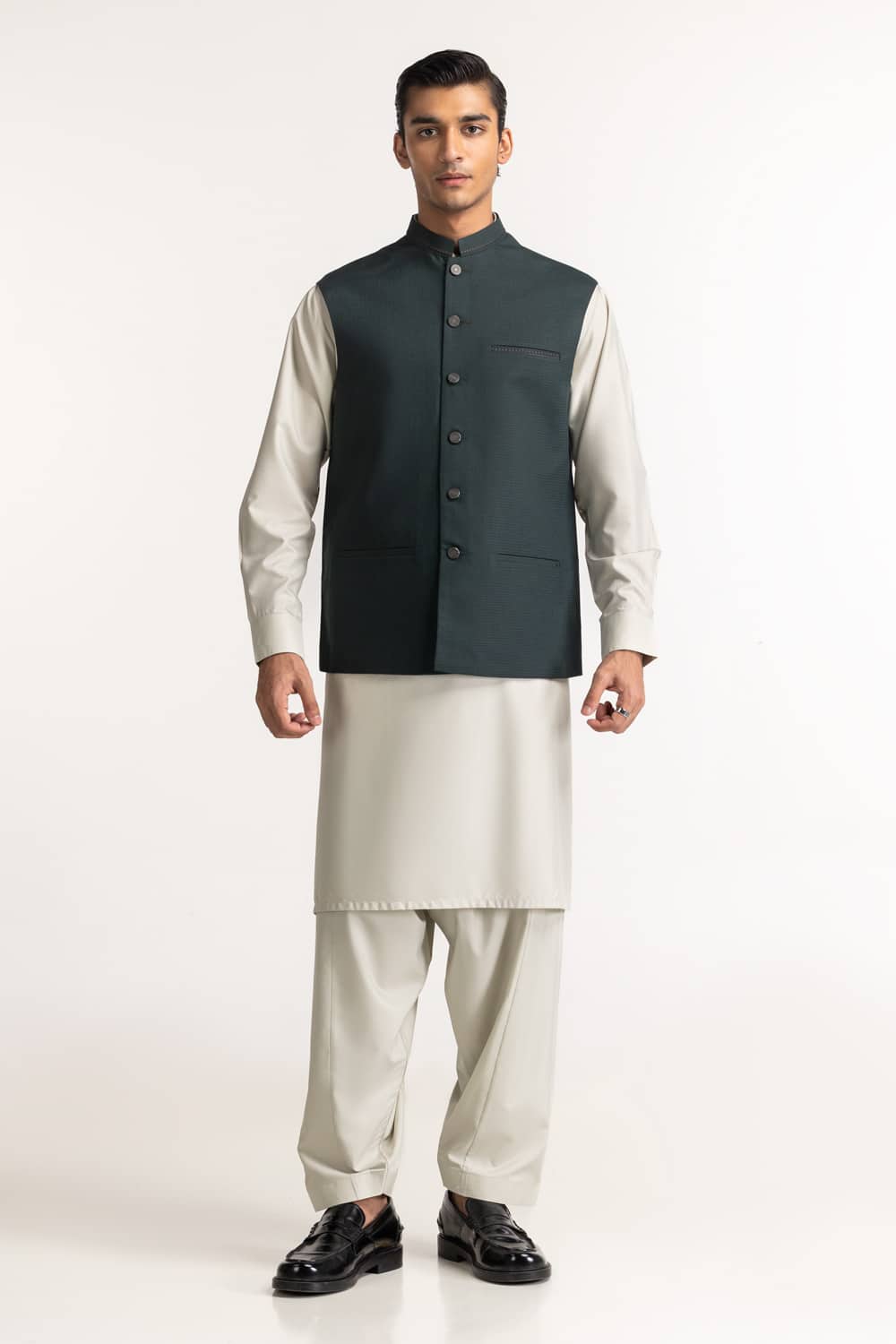 Green Basic Waistcoat WC-PD24-010