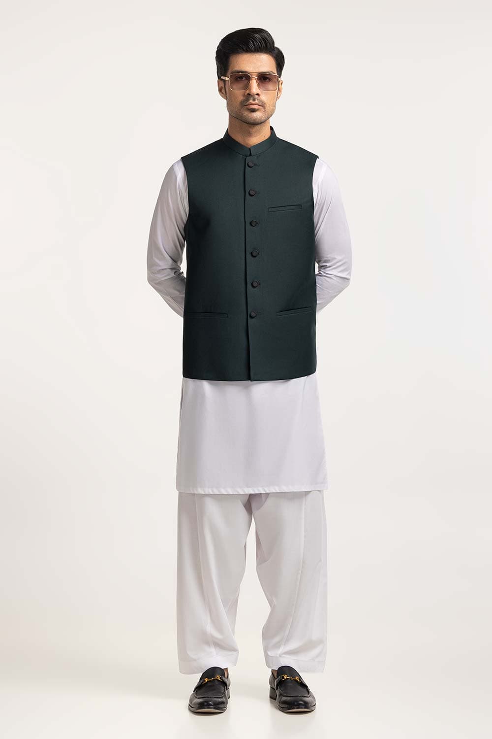 Green Basic Waistcoat WC-PD24-032