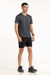 Green Black Textured Tee AW-TS23-012