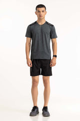 Green Black Textured Tee AW-TS23-012