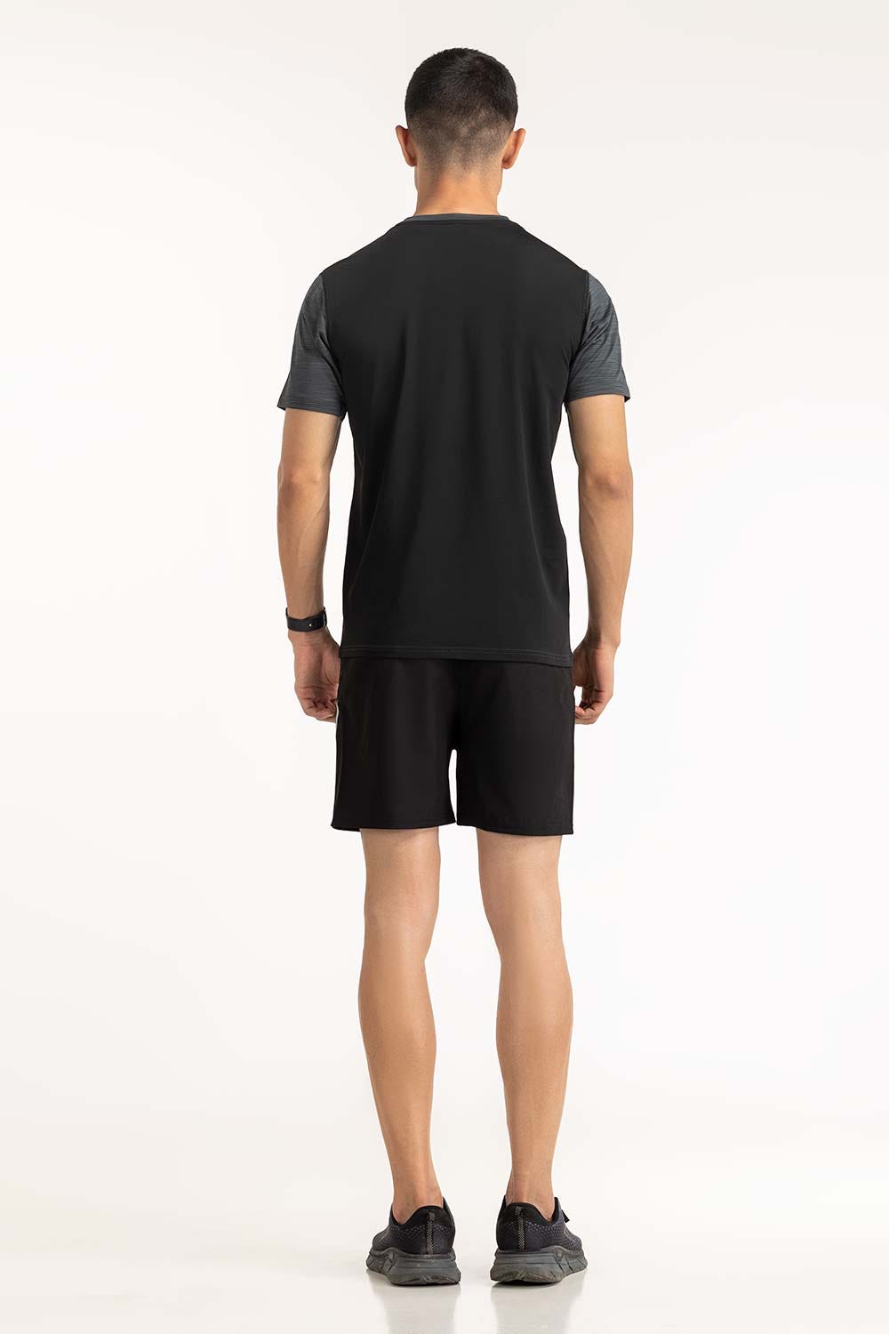 Green Black Textured Tee AW-TS23-012