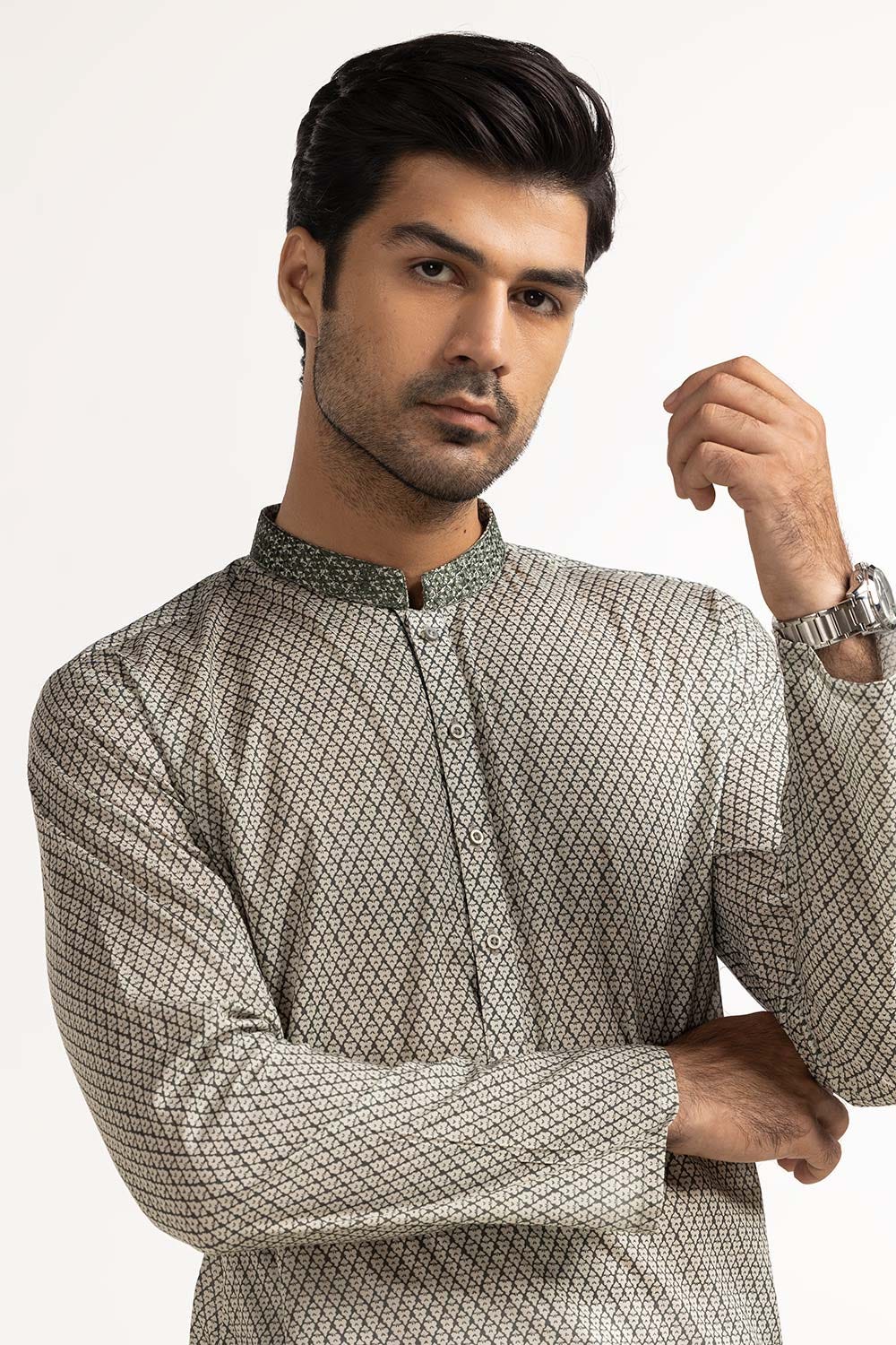 Green Embroidered Kurta KR-EMB24-035