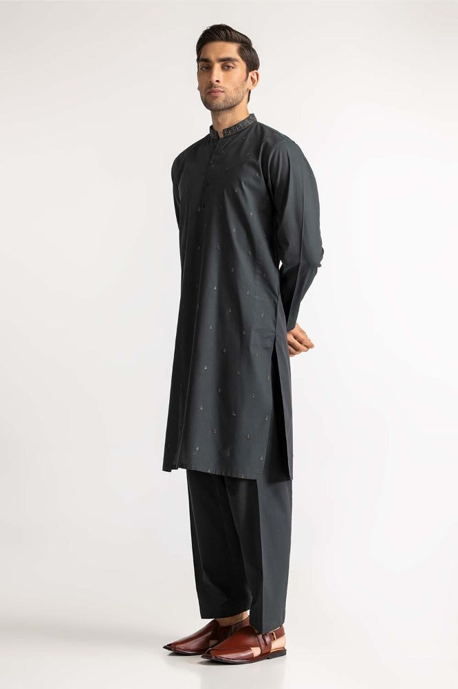 Green Embroidered Suit SK-E24-012