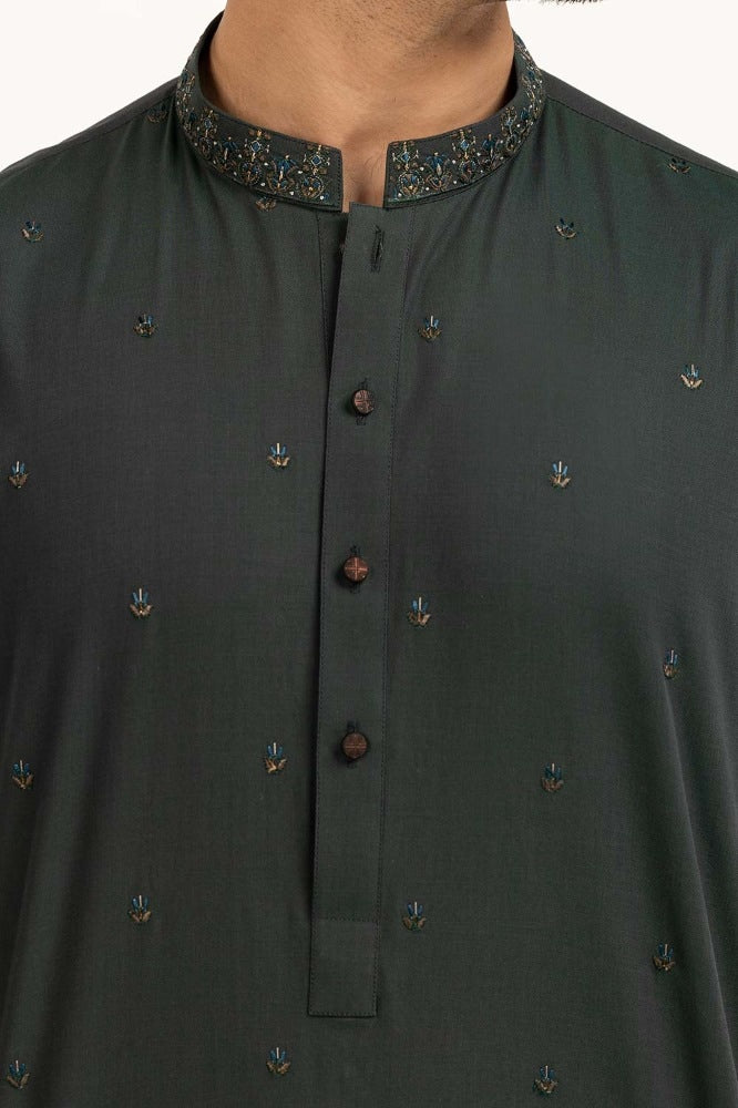 Green Embroidered Suit SK-E24-012