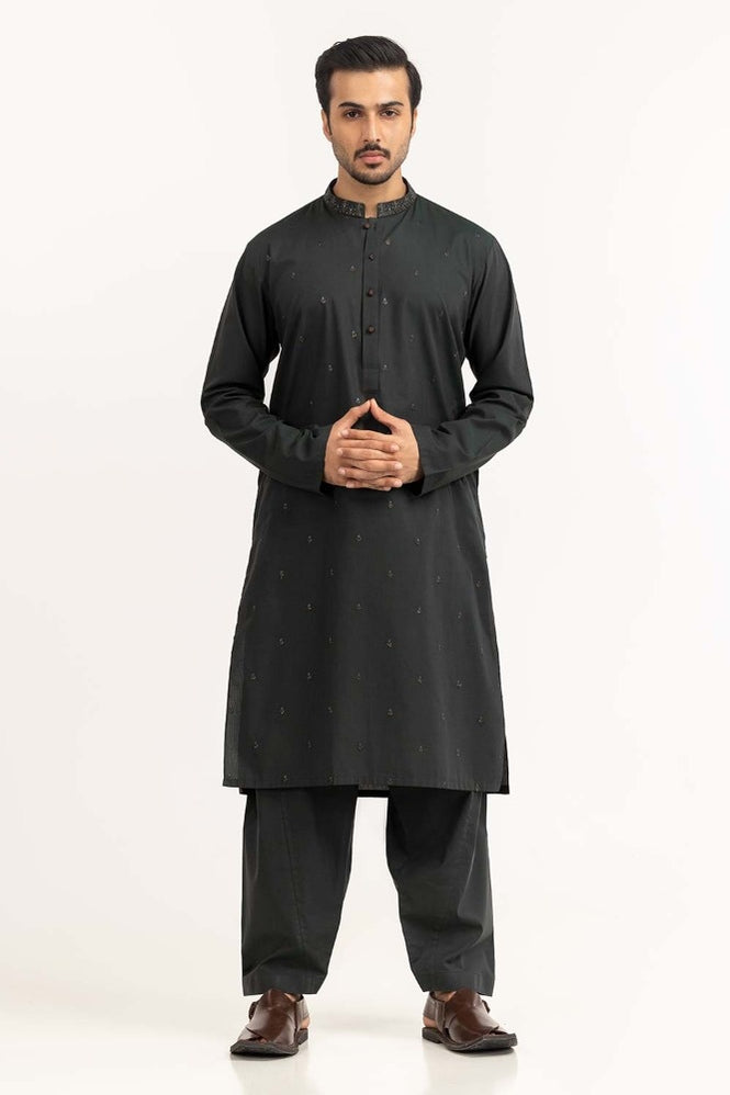 Black Embroidered Suit