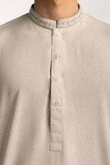 Beige Embroidered Suit SK-E24-036