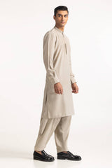 Beige Embroidered Suit SK-E24-036