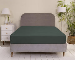 Green Forest Water Repellent Jersey Fitted Sheet