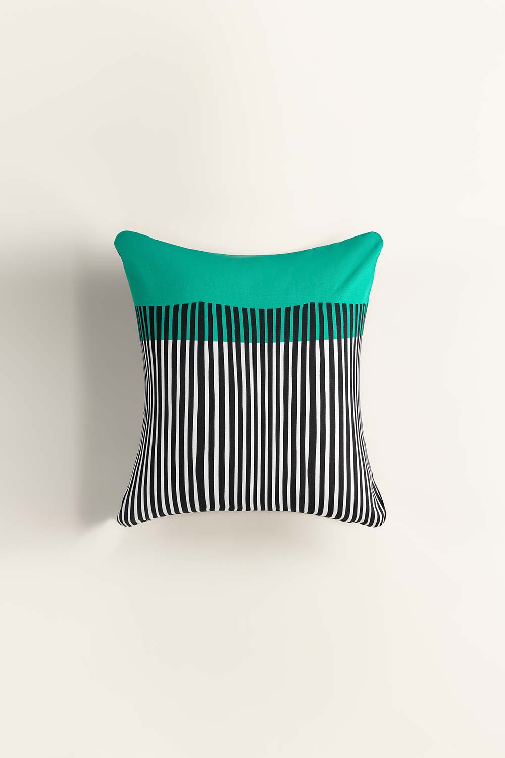 Green Lines Digital Cushion Cover