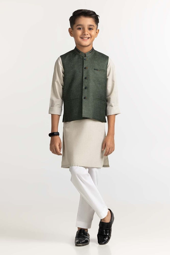 Green Styling Waist Coat KWC-PD23-017