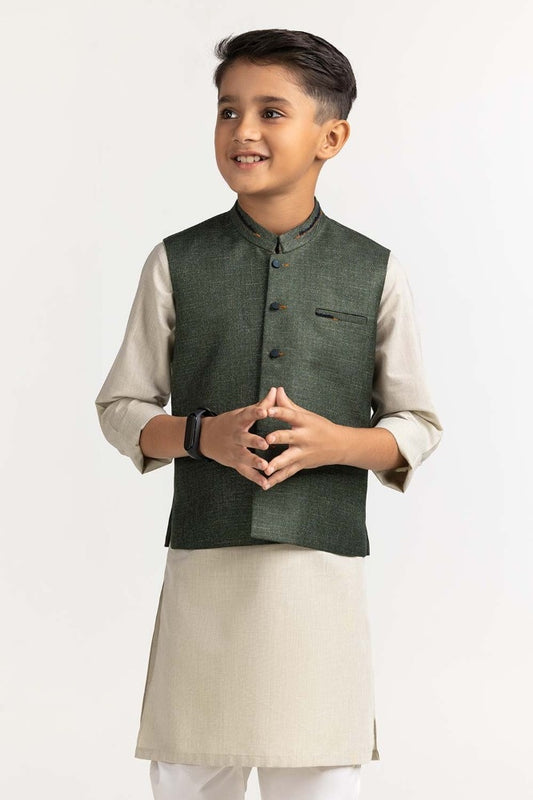 Green Styling Waist Coat KWC-PD23-017