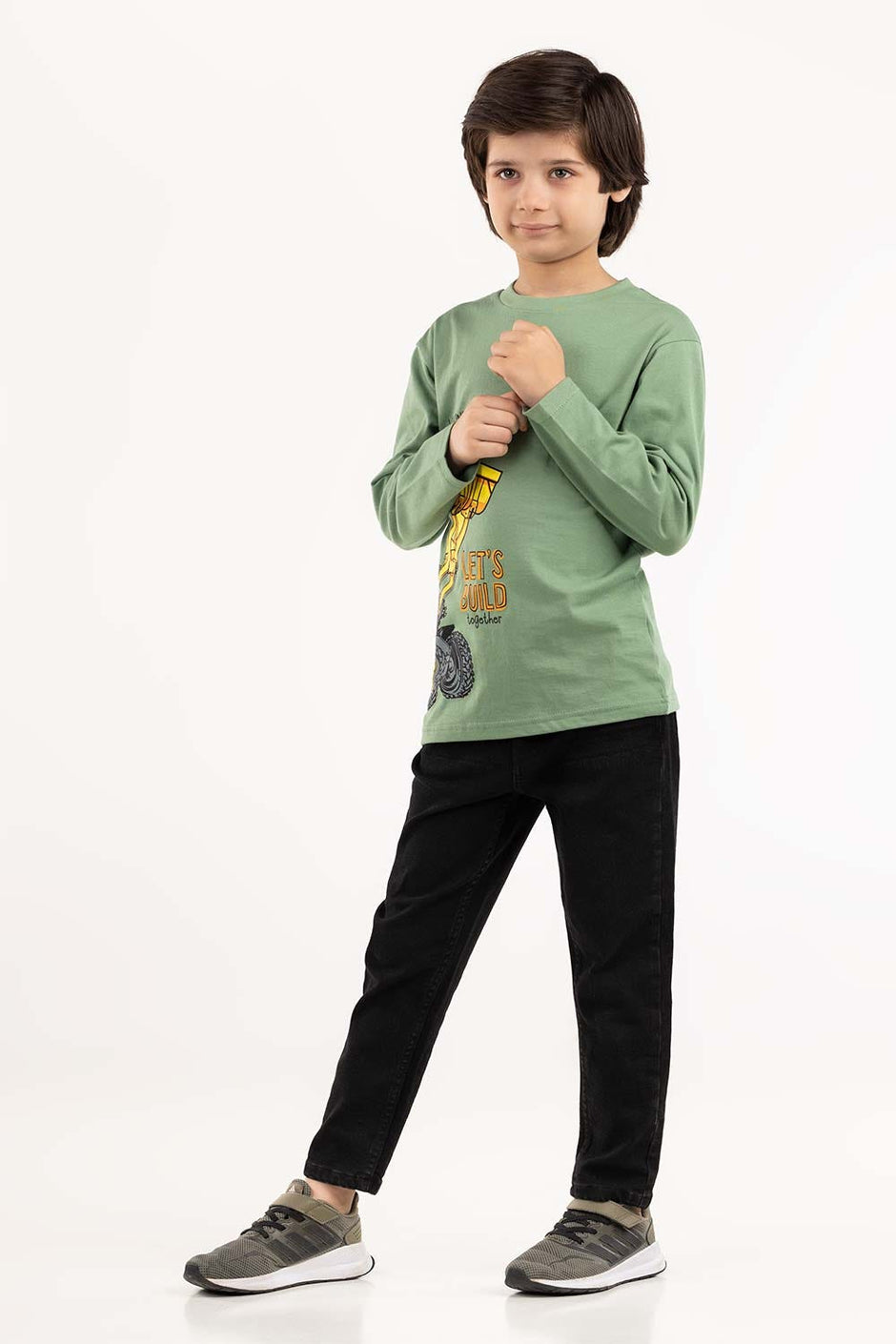 Toddler Boy Green T-Shirt 224-513-021