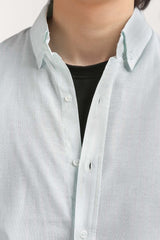 Green White Basic Casual Shirt MN-CS-YD23-048